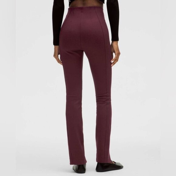 Lululemon Stretch Knit High-Rise Pull-On Pant - Red Women's Size Small - Picture 1 of 15